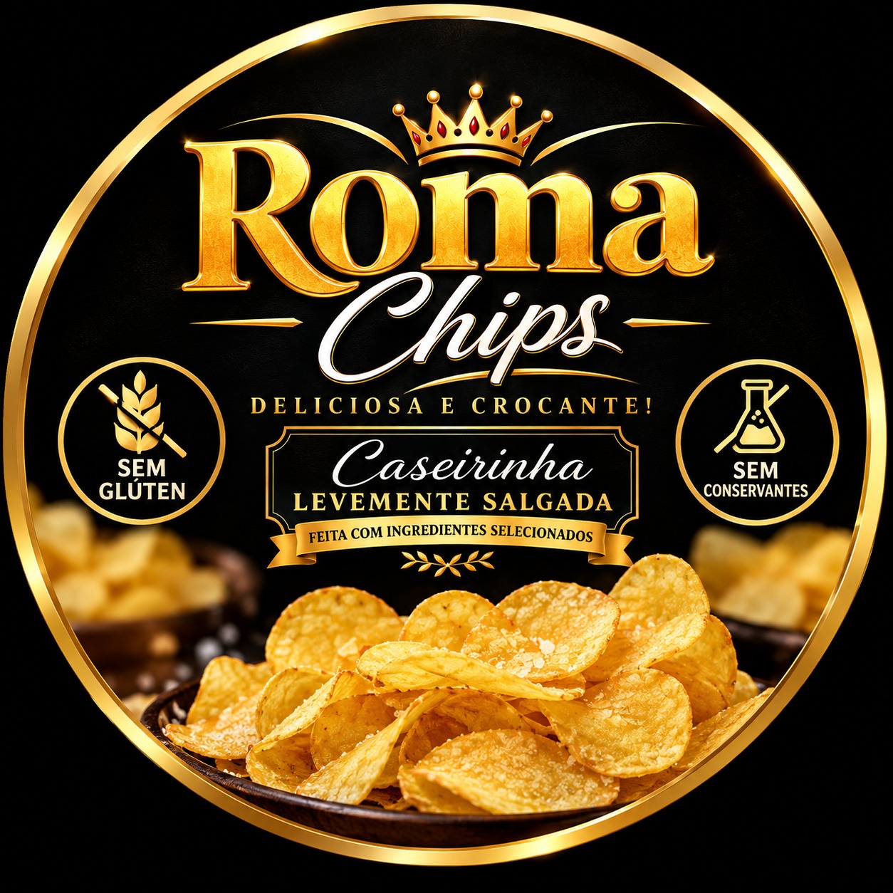 Identidade visual Roma Chips